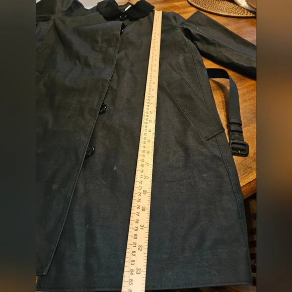 Coach, Stylish Black Belted Rain Coat, NWT, Size 4 - Picture 16 of 17